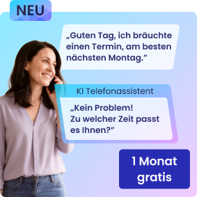 Frau telefoniert mi KI Telefonassistent