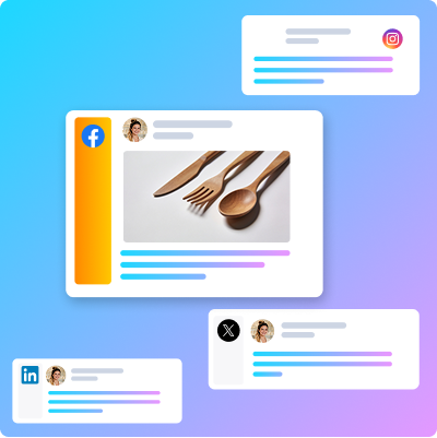 Verschiedene Social Media Posts