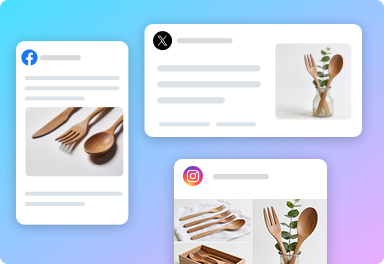 Quer- und hochformatige Posts für diverse Social-Media-Kanäle