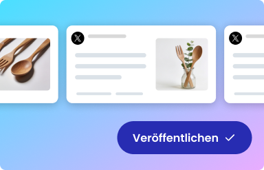 Vorschau der Posts und ein Button zum Veröffentlichen